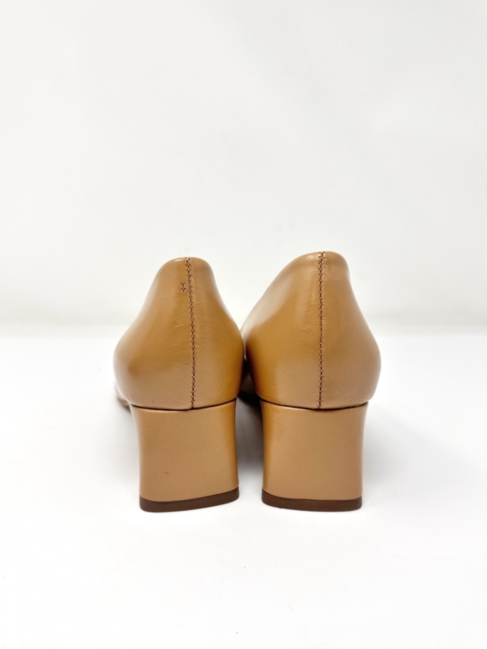 Franco Sarto Racer Slip On Neutral Block Heel Pumps Toffee Tan Size 6.5 - Picture 5 of 8